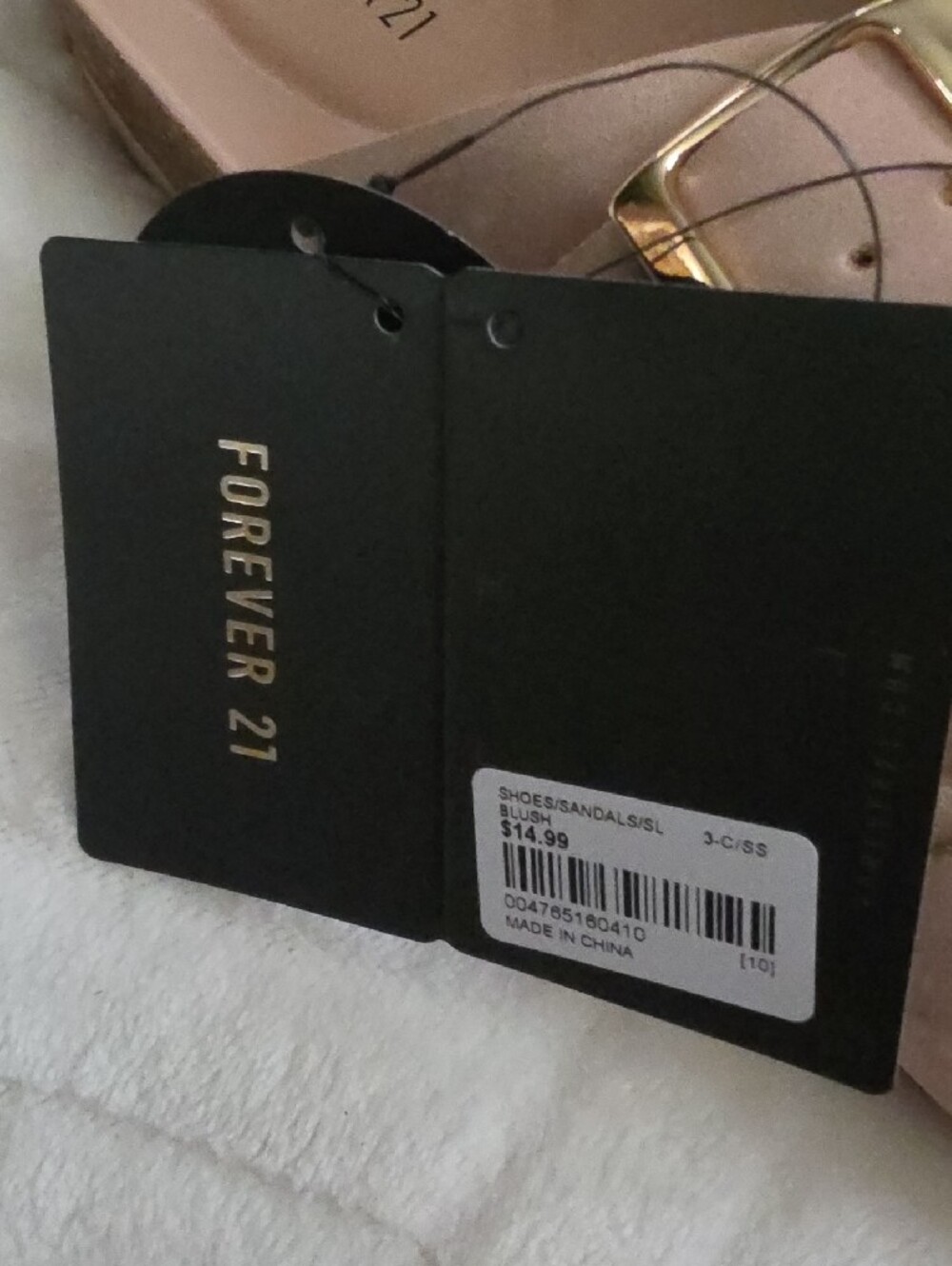 NWT Forever 21 Women's Size 10 dusty Pink Double-Buckle Slide Sandals - Picture 4 of 5
